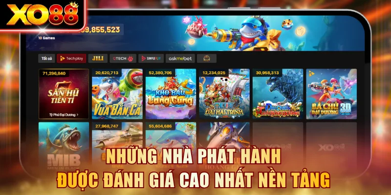 Những nhà phát hành được đánh giá cao nhất nền tảng