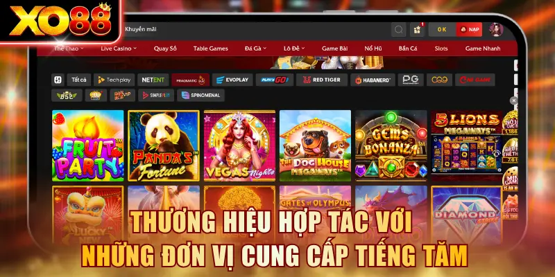 Thương hiệu hợp tác với những đơn vị cung cấp tiếng tăm
